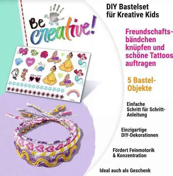 Ravensburger Bastelset Disney Armbänder für Mädchen ab 8
