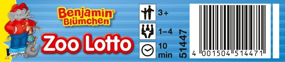 Zoo Lotto ab 3 Jahren mit Benjamin Blümchen – Reisespiel in Metalldose für Kinder