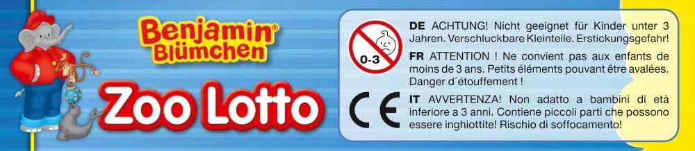 Zoo Lotto ab 3 Jahren mit Benjamin Blümchen – Reisespiel in Metalldose für Kinder