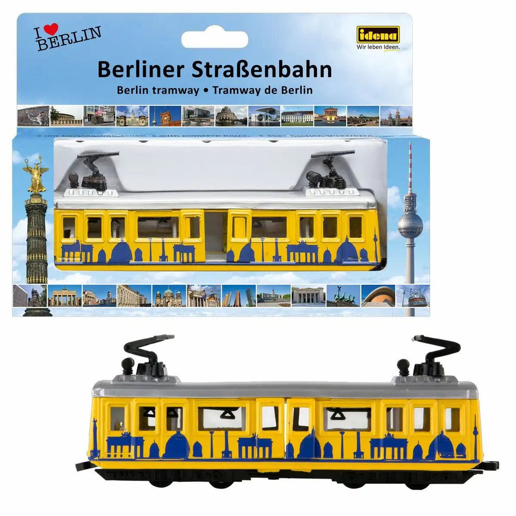Idena Berliner Straßenbahn Modell mit Rückzugmotor 15 cm ab 3 Jahre