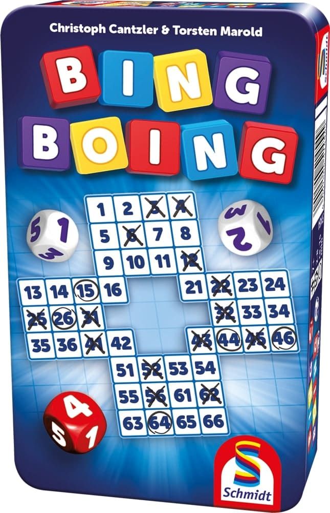 Bing Boing Reisespiel ab 7 Jahren – Würfelspiel mit Bingo-Element