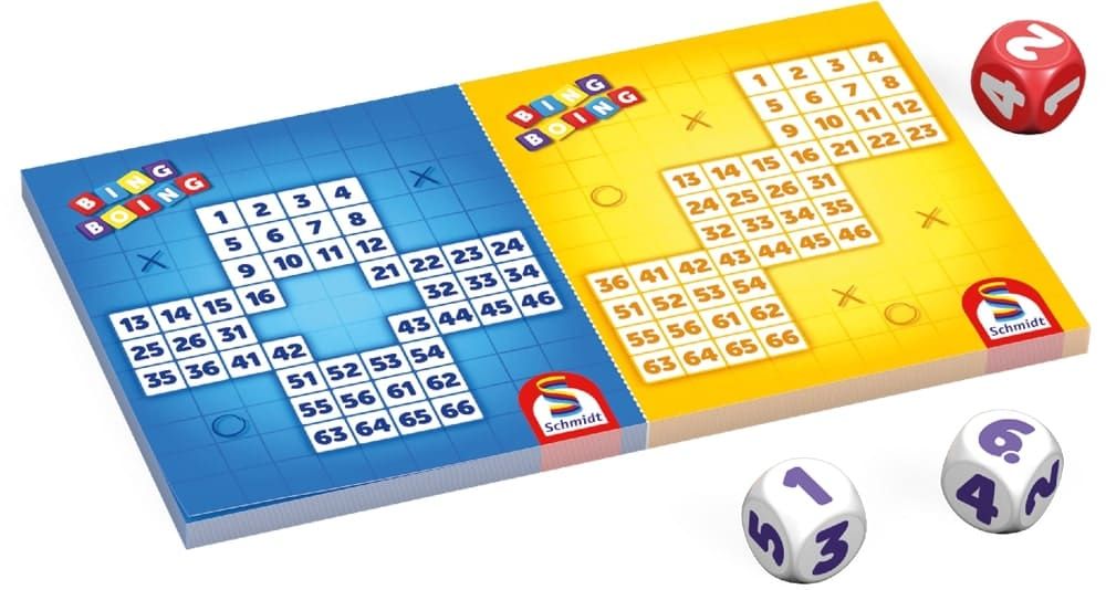 Bing Boing Reisespiel ab 7 Jahren – Würfelspiel mit Bingo-Element