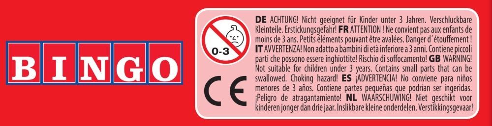 Bingo Reisespiel ab 8 Jahren in Metalldose für 3 bis 10 Spieler