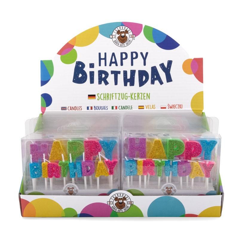 Trendhaus Geburtstagskerzen Happy Birthday 13-teilig