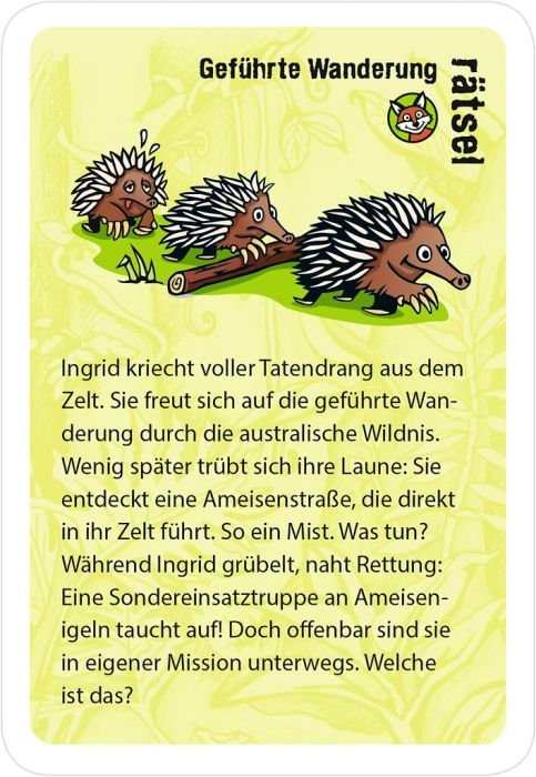Rätselspiel für Kinder ab 8 Jahren mit Tieren und Naturphänomenen