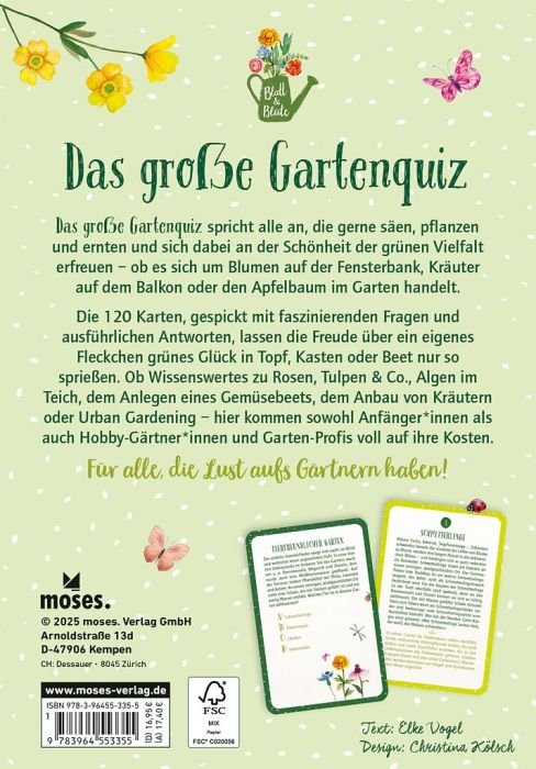 Gartenquiz Kartenset mit Fragen Antworten Gartengestaltung Tipps