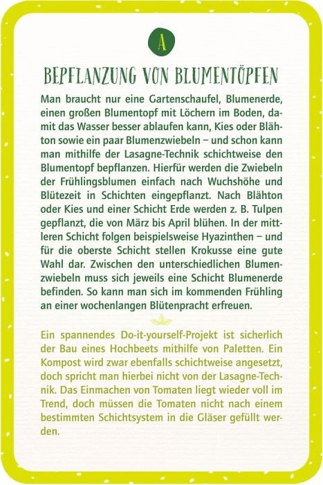 Nachhaltiges Gartenquiz Spotlack-Veredelung Geschenk Pflanzenfans