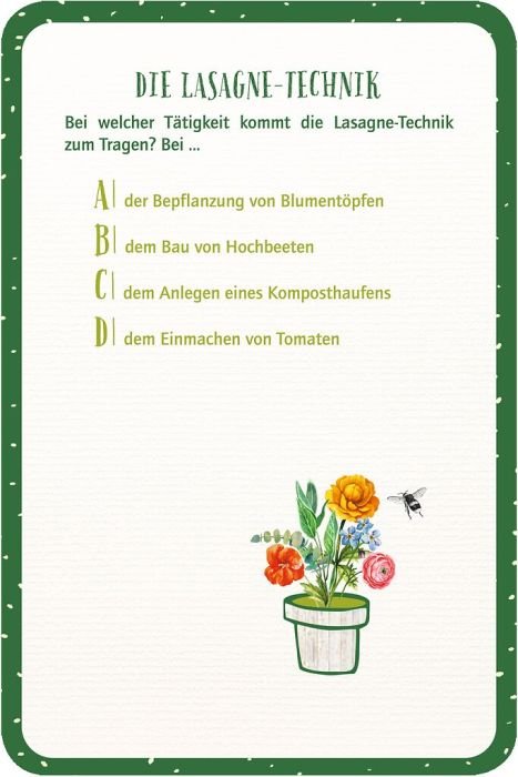Nachhaltiges Gartenquiz Spotlack-Veredelung Geschenk Pflanzenfans
