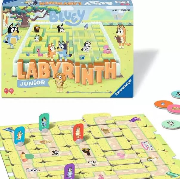Kinderspiel Bluey Junior Labyrinth für 2 bis 4 Spieler ab 4

