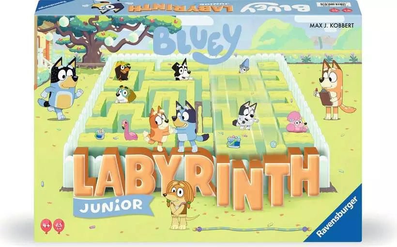 Bluey Labyrinth Ravensburger Spiel ab 4 mit Bluey und Bingo
