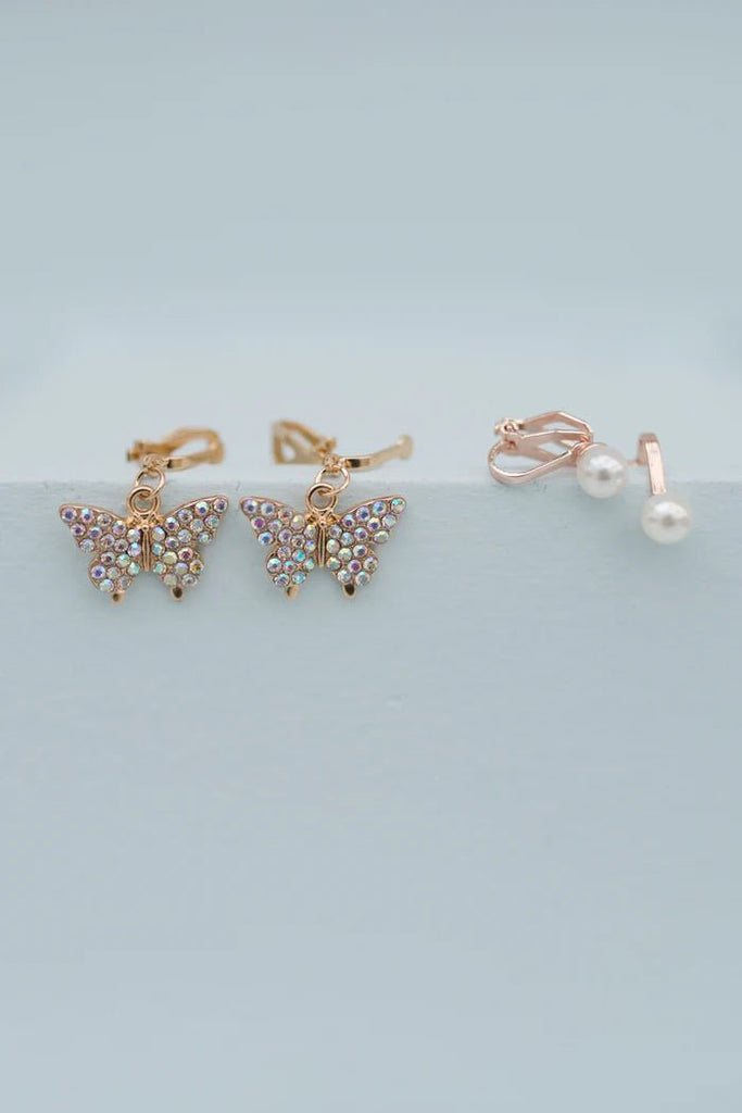 Boutique Butterfly Clip-On Ohrringe Mädchen Schmuck ab 3 Jahre
