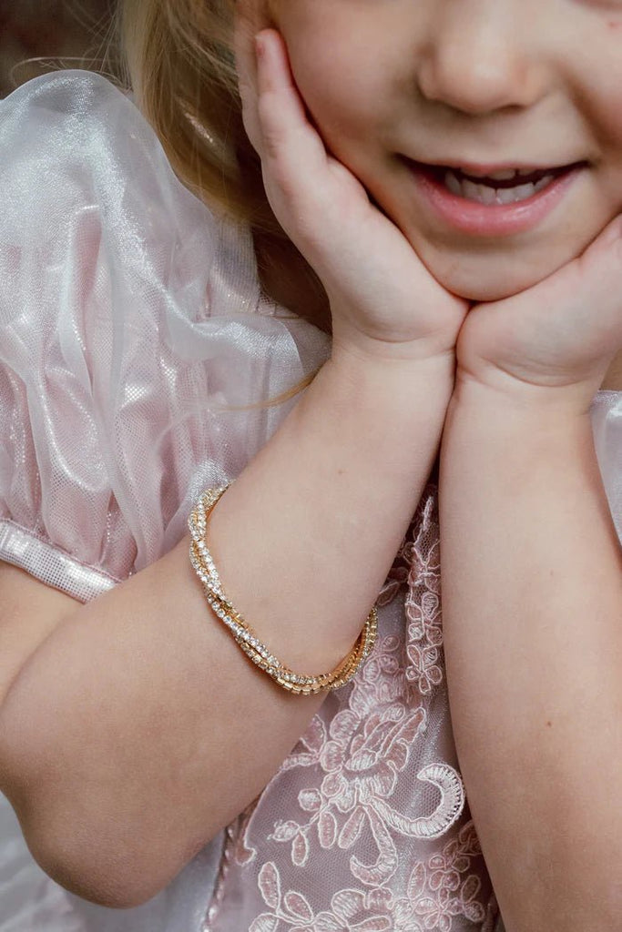 Boutique Diamante Twist Armband Kinder elegant ab 3 Jahre