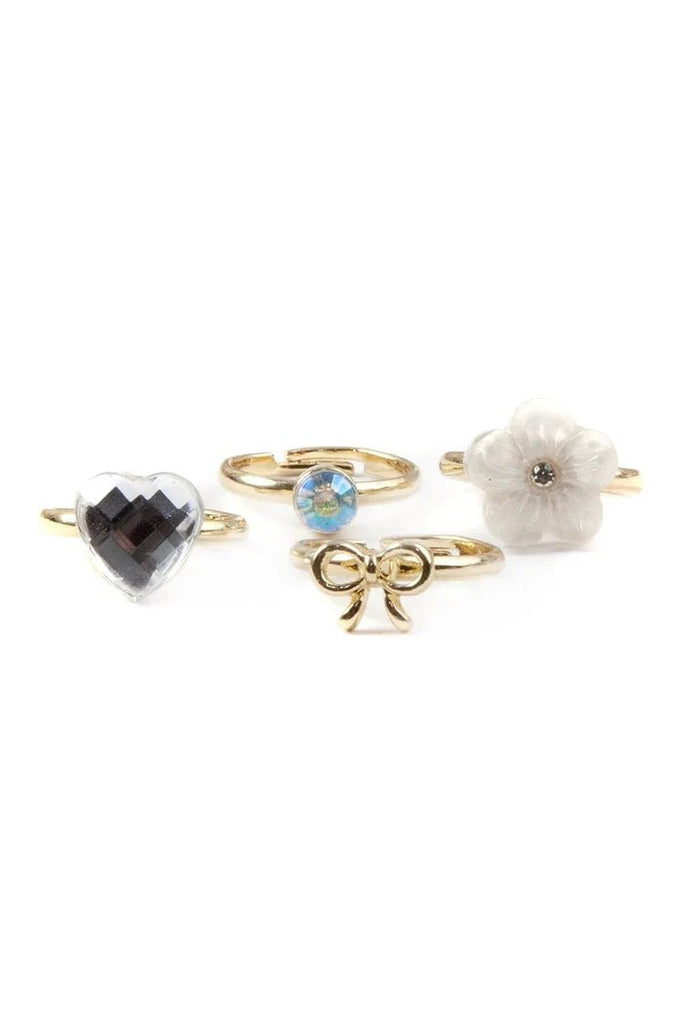 Kinder Ringe Set Boutique Sassy Gold Strass Schleife ab 3 Jahre