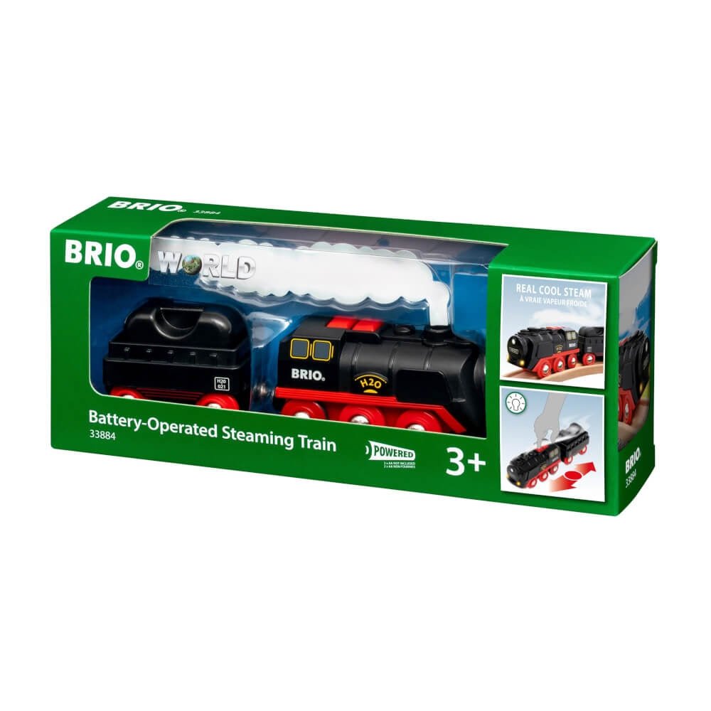 Brio Bahn - Batterie Dampflok mit Licht - Brio