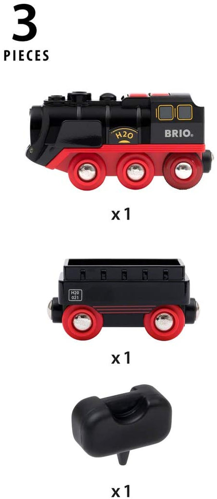 Brio Bahn - Batterie Dampflok mit Licht - Brio