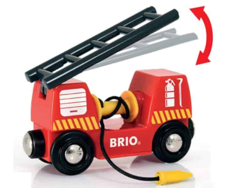 Brio Bahn - Feuerwehr - Leiterfahrzeug mit Licht und Sound / Emergency - Brio