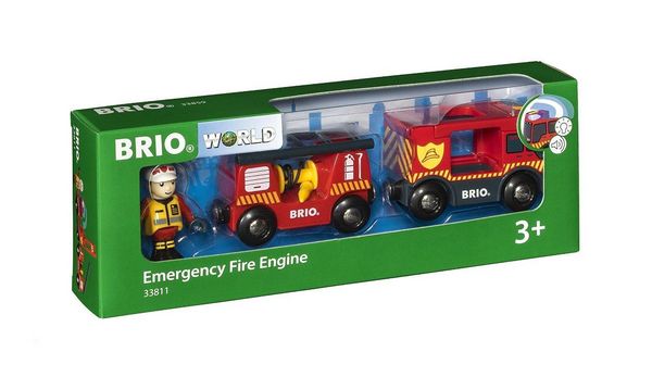 Brio Bahn - Feuerwehr - Leiterfahrzeug mit Licht und Sound / Emergency - Brio