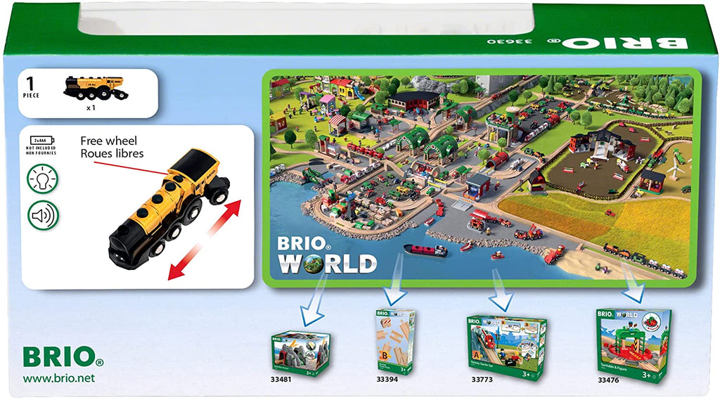 Brio Bahn - goldene Batterielok - Brio