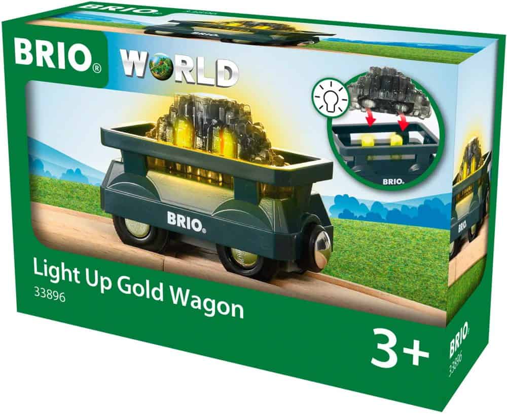 Brio Bahn - Goldwaggon mit Licht - Brio