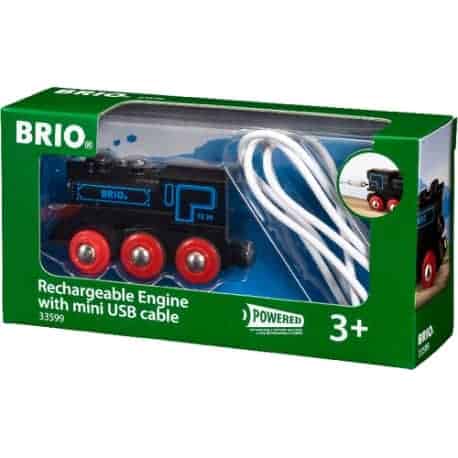 Brio Bahn - Schwarze Akku Lok mit Mini USB - Brio