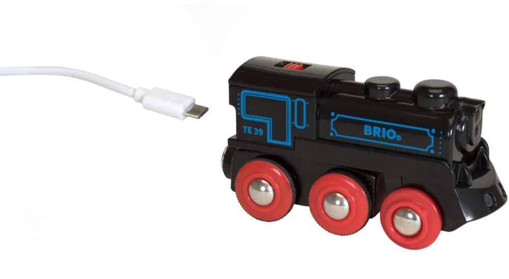 Brio Bahn - Schwarze Akku Lok mit Mini USB - Brio