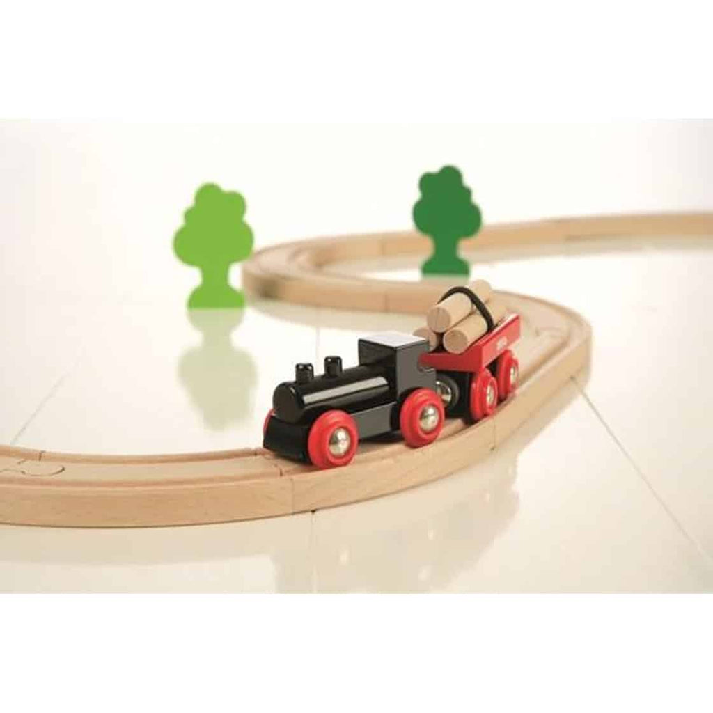 Brio Bahn - Starterset mit Holzschiebelok    - Brio