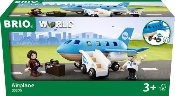 BRIO Blaues Flugzeug mit Figuren, Treppe & Koffer ab 3 Jahren