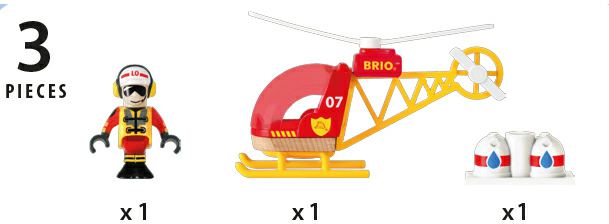 BRIO Feuerwehr - Hubschrauber - Brio