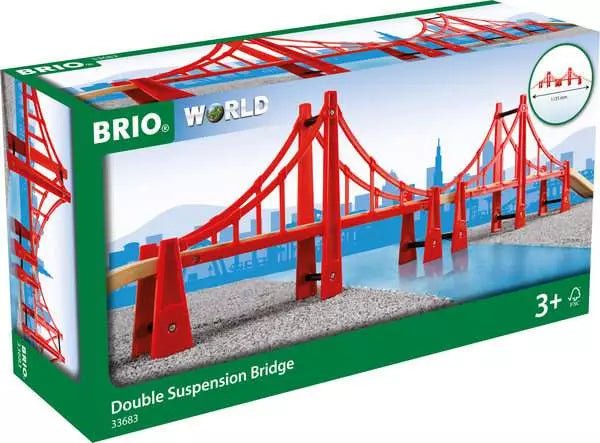 BRIO Hängebrücke – längste Brücke für Holzeisenbahn ab 3 Jahren