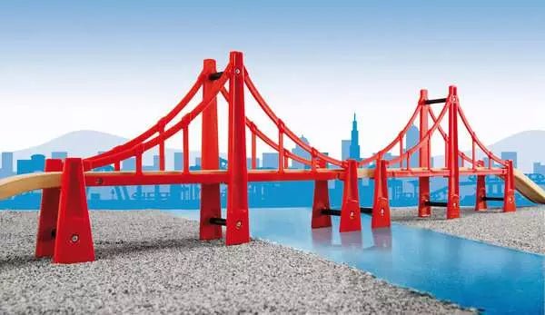BRIO Hängebrücke – längste Brücke für Holzeisenbahn ab 3 Jahren
