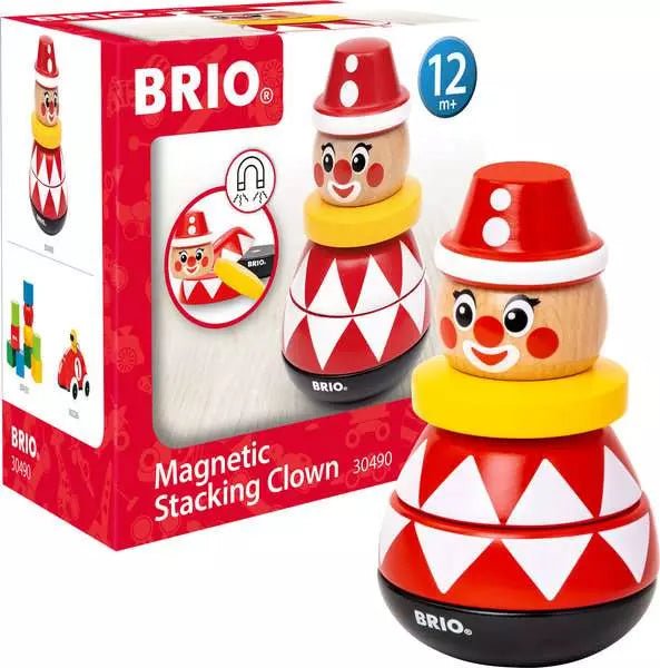 Stapelspielzeug mit Magneten – BRIO Clown für Kleinkinder
