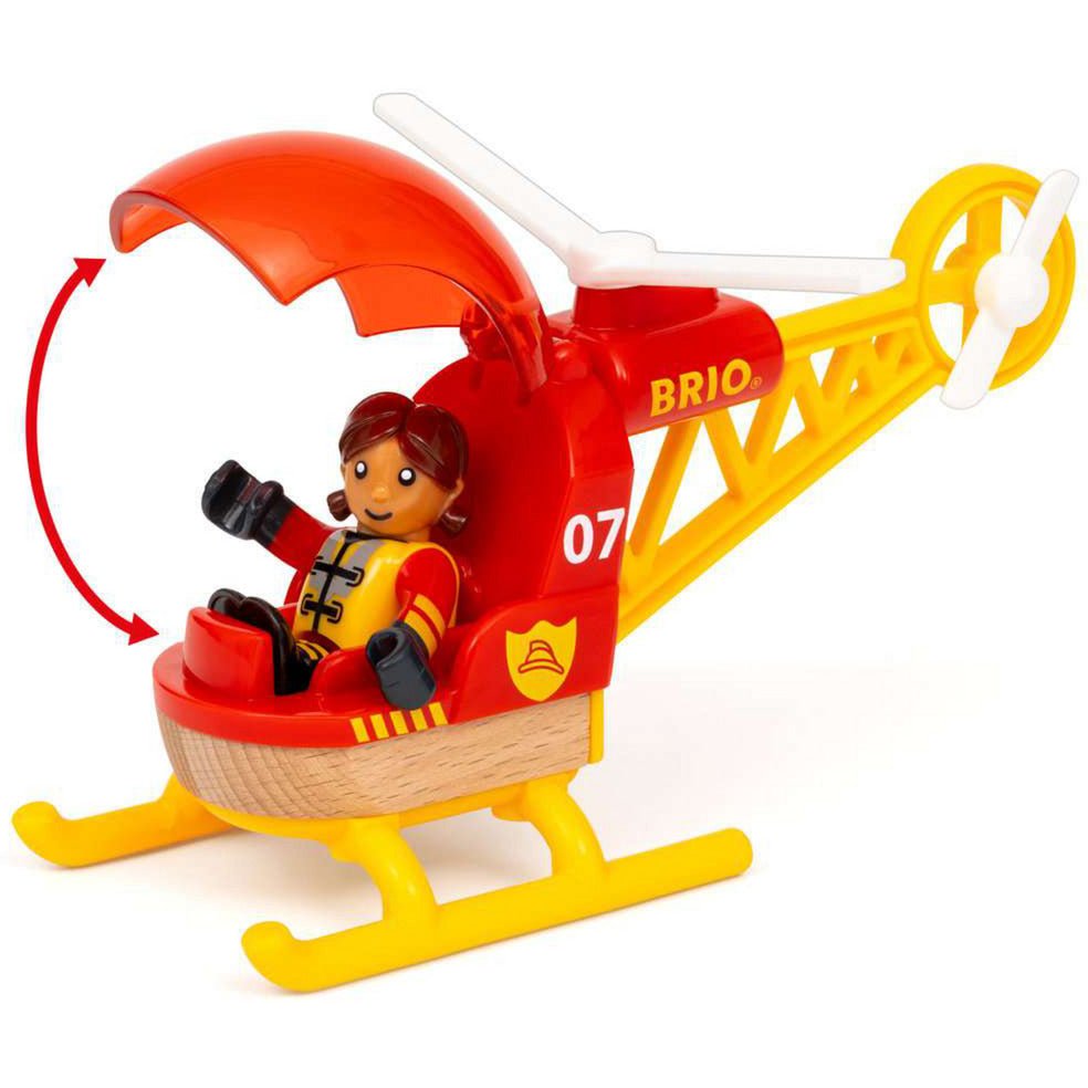 BRIO World großes Zugset mit modularen Stützen und Holzschienen
