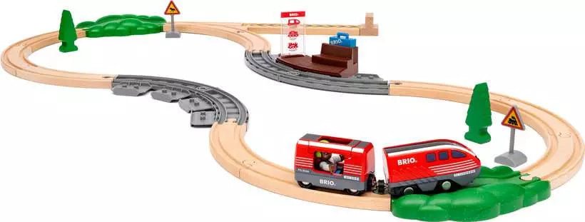 BRIO World Rückziehlok Zugset Holzschienen kompatibel Kinder
