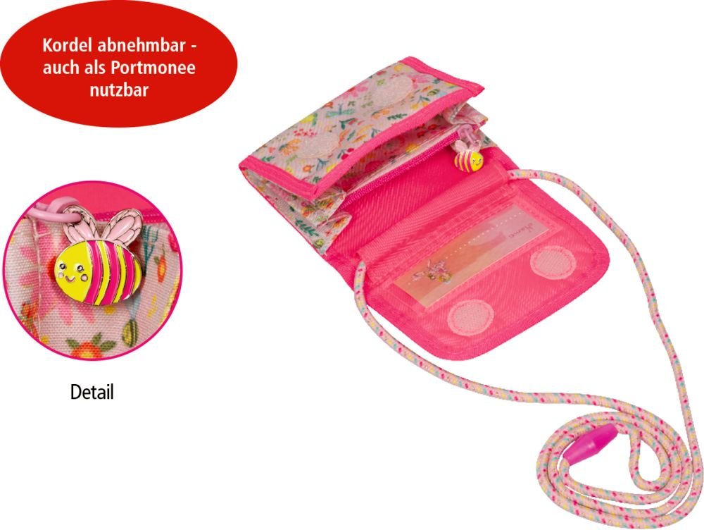 Prinzessin Lillifee Brustbeutel Blümchen rosa Portemonnaie Kinder