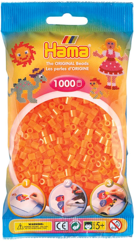 Bügelperlen - Neon Orange 1000 Stück - Hama