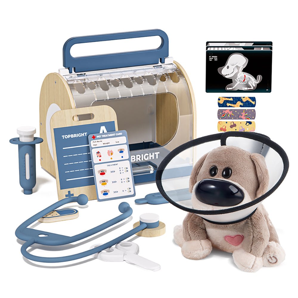 Interaktiver Plüschhund Dr. Dog mit LED-Nase & Tierarztzubehör