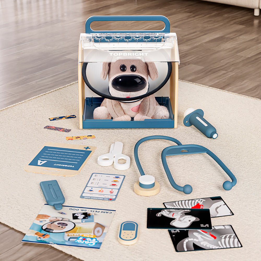 Interaktiver Plüschhund Dr. Dog mit LED-Nase & Tierarztzubehör