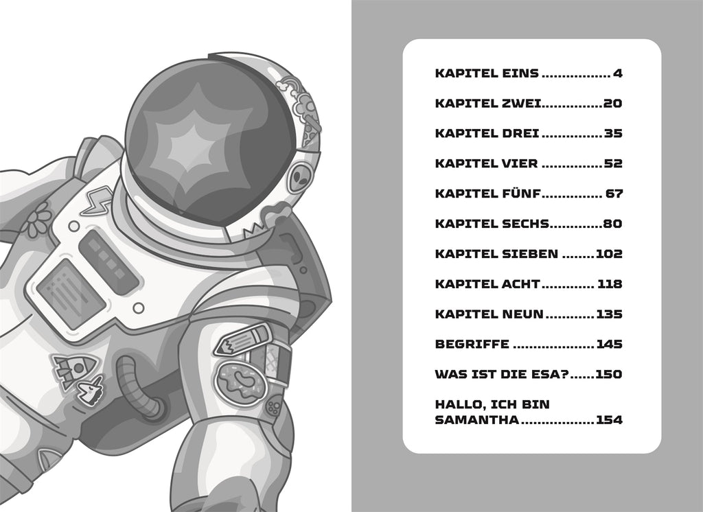 Raumfahrtbuch mit Tagebuchformat für Kinder ab 8