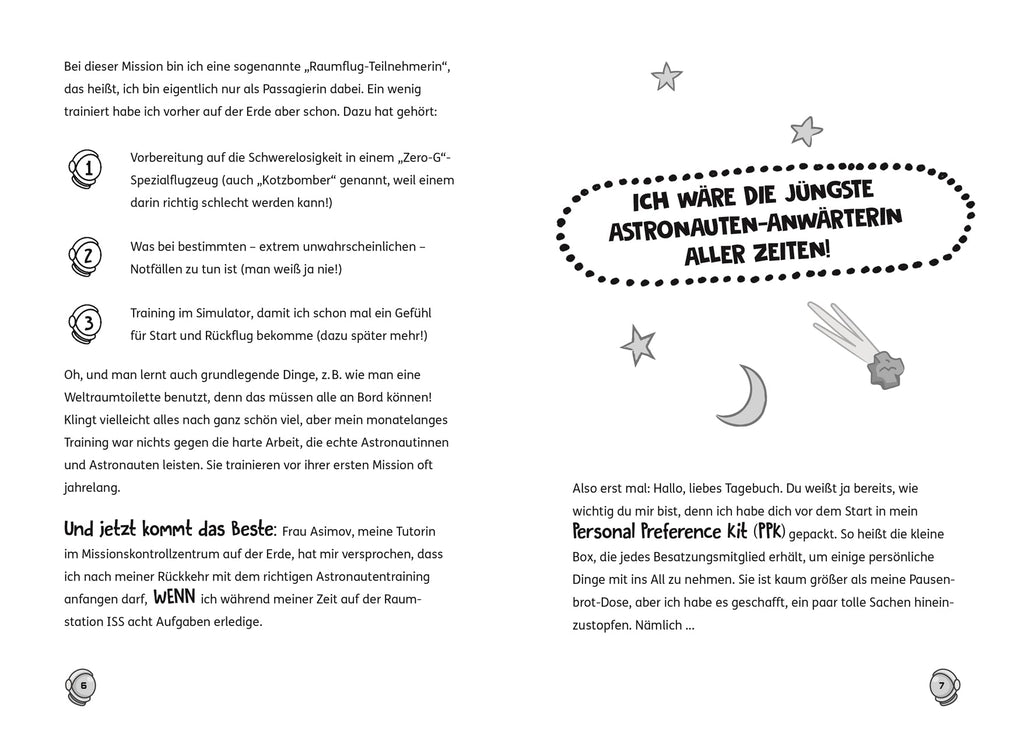 Wissensbuch mit Humor und Fakten über das Leben im All
