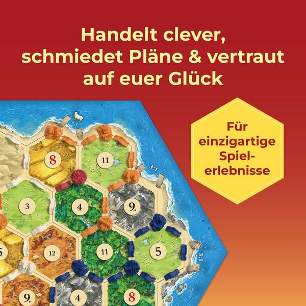 CATAN – Das Spiel Brettspiel für 3–4 Personen ab 10 Jahren, überarbeitete Version