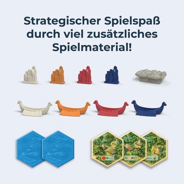 CATAN Erweiterung Spielfiguren Piraten und Schiffe
