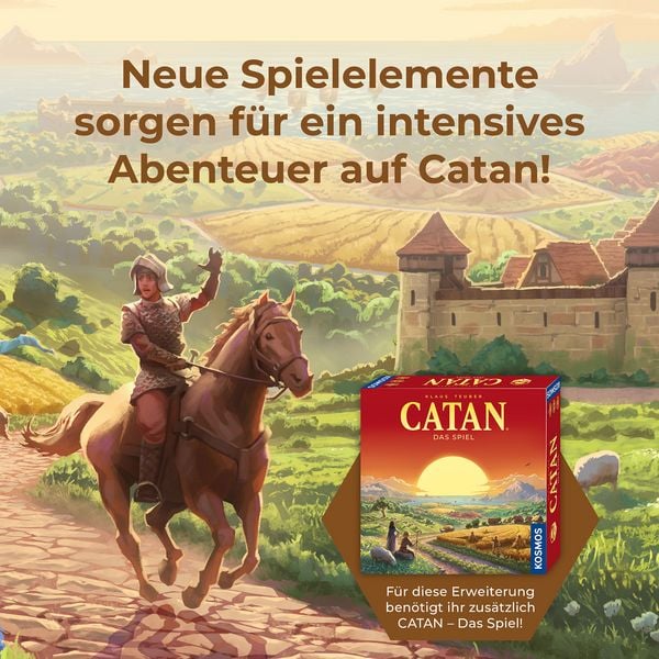 CATAN Erweiterung Ritterfiguren und Stadtausbau
