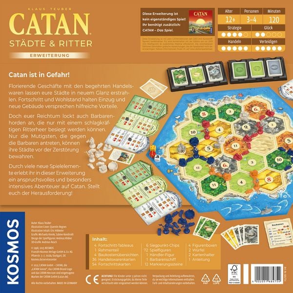 Städte & Ritter CATAN – Inhalt der Erweiterung
