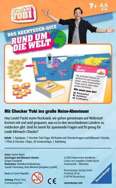 Checker Tobi, Rund um die Welt - Spiel ab 7 Jahren - Ravensburger