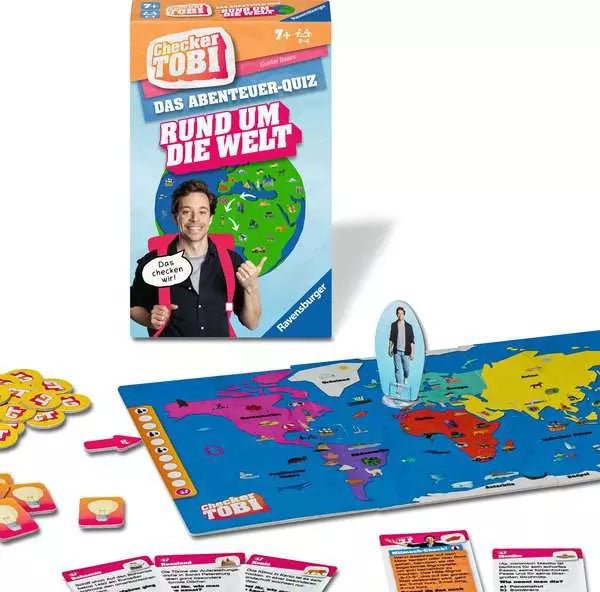 Checker Tobi, Rund um die Welt - Spiel ab 7 Jahren - Ravensburger