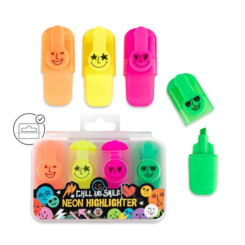 Chill and Smile Neon - Highlighter 4er - Set - Trendhaus