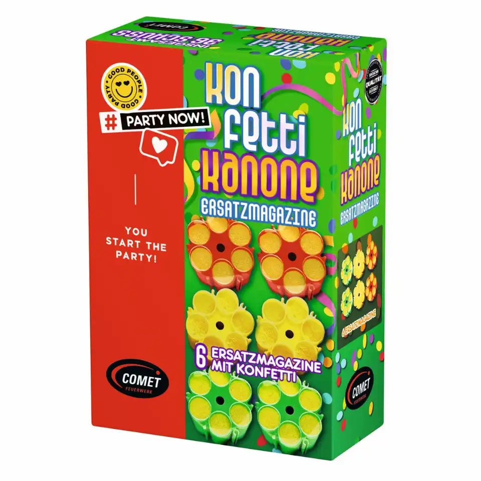 COMET Ersatzmagazine Konfettipistole Kat F1 six pack