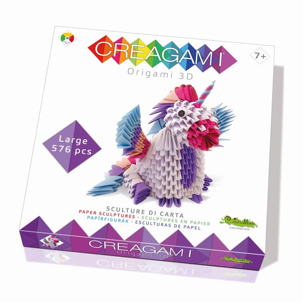 Creagami - Origami 3D Einhorn, 576 Teile - Carletto / Creagami