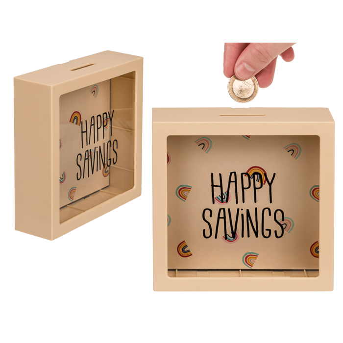 Spardose Regenbogen creme Happy Savings Kinder Erwachsene