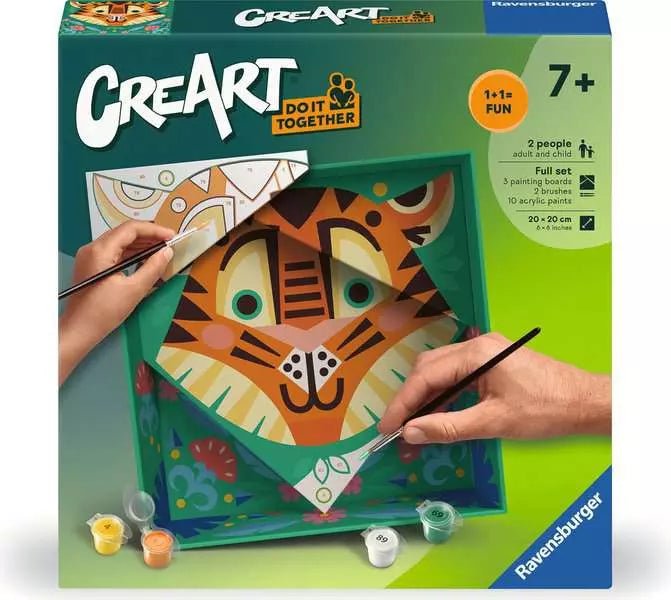 Kinder Malset Tiger CreArt Malen nach Zahlen Ravensburger
